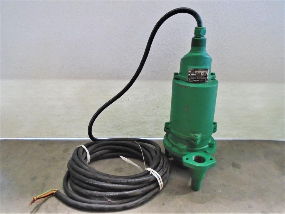 Myers 1-1/4" NPT Submersible Wastewaster Grinder Pump, Cast Iron, WGL20-21